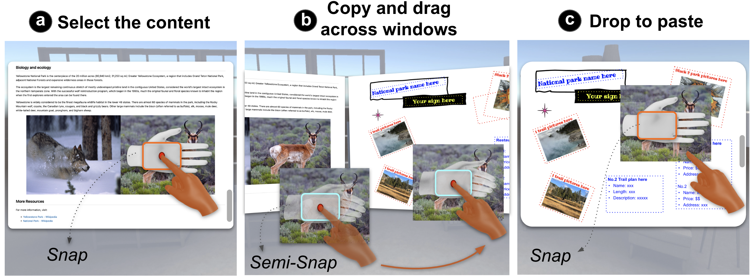 HandPad drag-and-drop across windows
